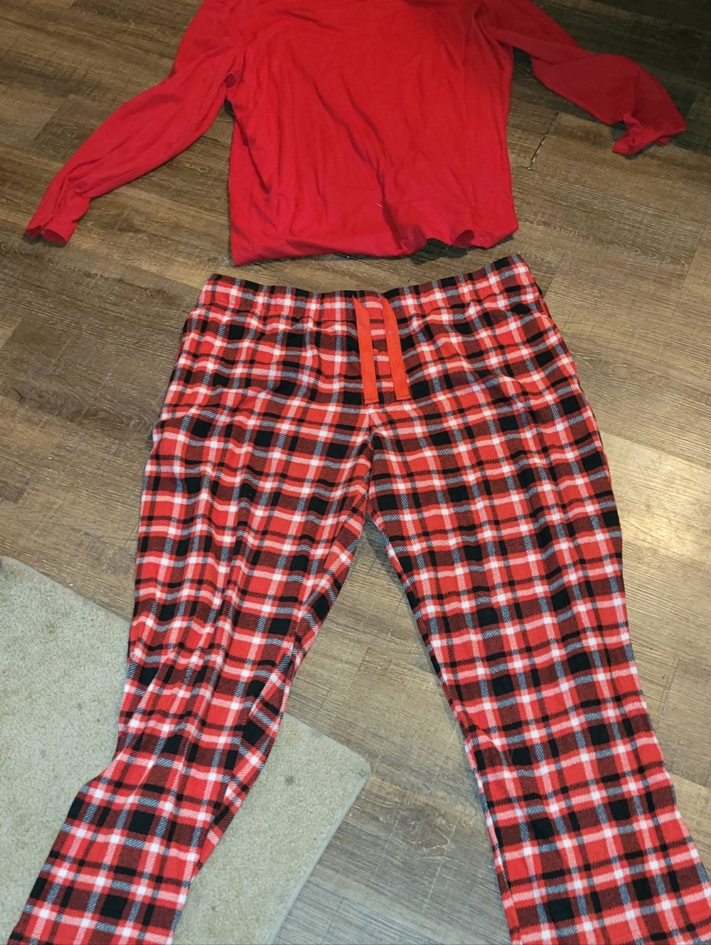 Red Plaid Flannel Pajama Pants